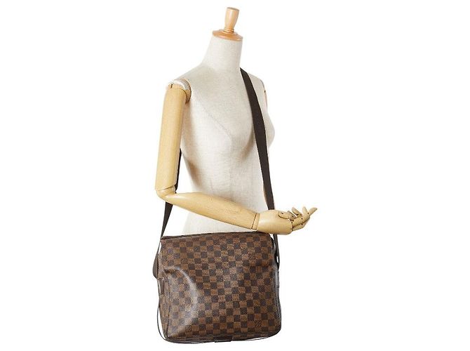 Borsa a Spalla Naviglio Damier Louis Vuitton Marrone Bronzo - vista 13
