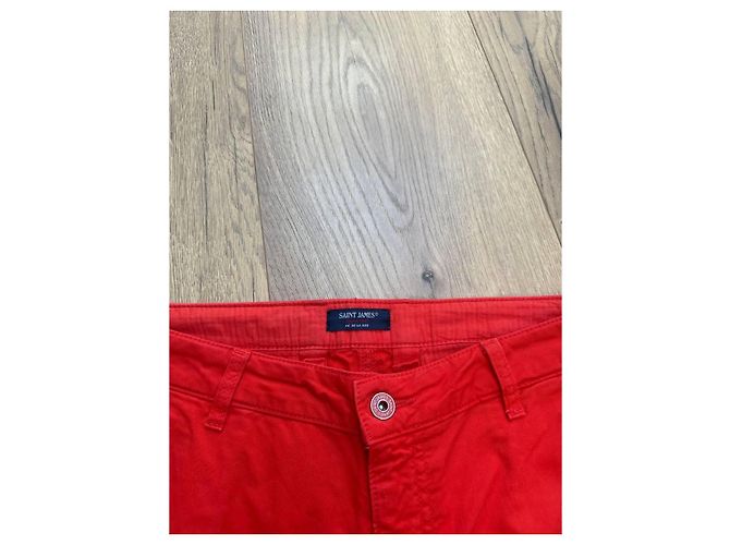 Pantaloncini Saint James in cotone rosso uomo - vista 5