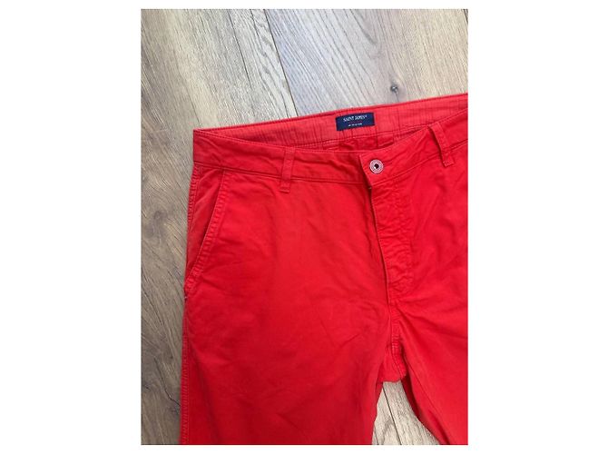 Pantaloncini Saint James in cotone rosso uomo - vista 6