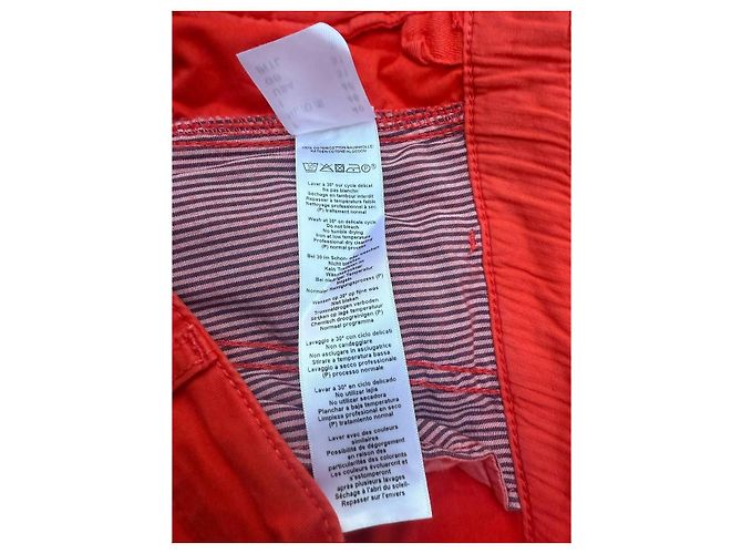 Pantaloncini Saint James in cotone rosso uomo - vista 8
