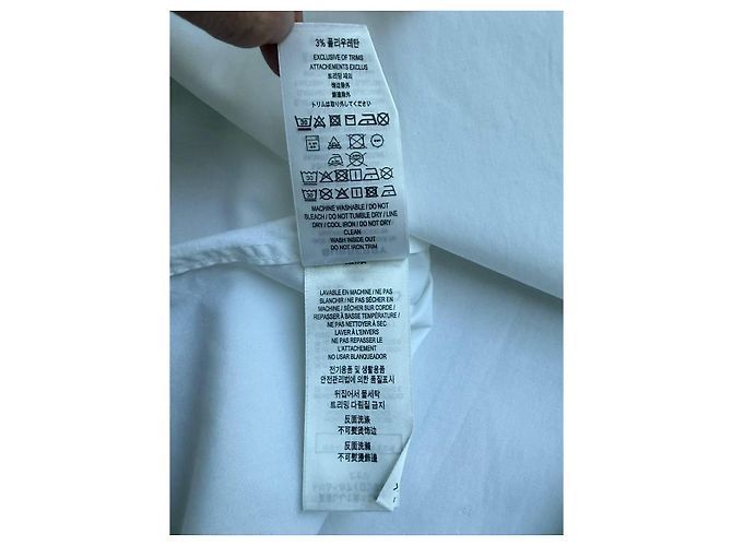 Burberry Herrenhemd Weiß aus Baumwolle L - Ansicht 12