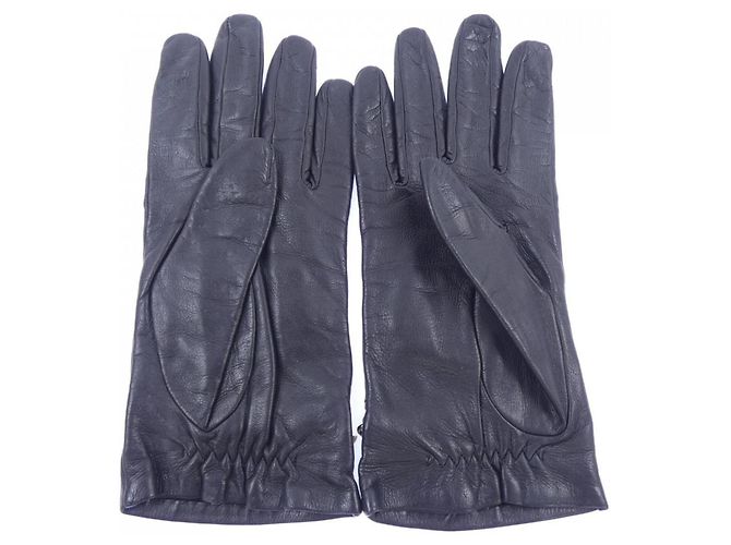 Schwarze Warme Handschuhe Chanel - view 2