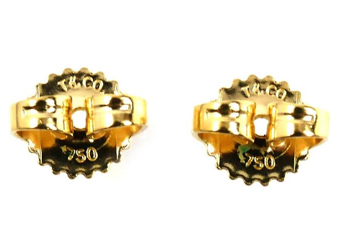 Tiffany & Co Orecchini in oro giallo 18K Tiffany con ricamo a croce - vista 5