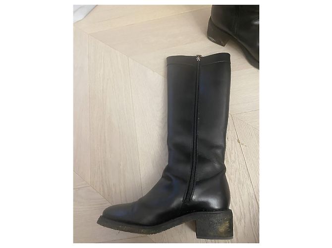 Increíbles botas Multi Logo CC de Chanel Runway Negro - vista 4