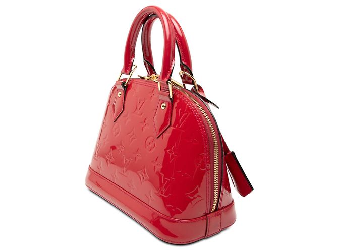 Louis Vuitton Alma BB in Vernis Monogram Rosso - vista 2