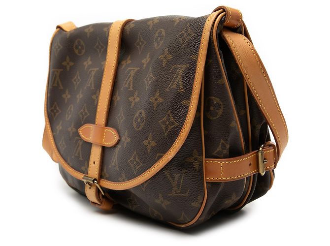 Louis Vuitton Saumur 25 Monogramma Marrone - vista 2