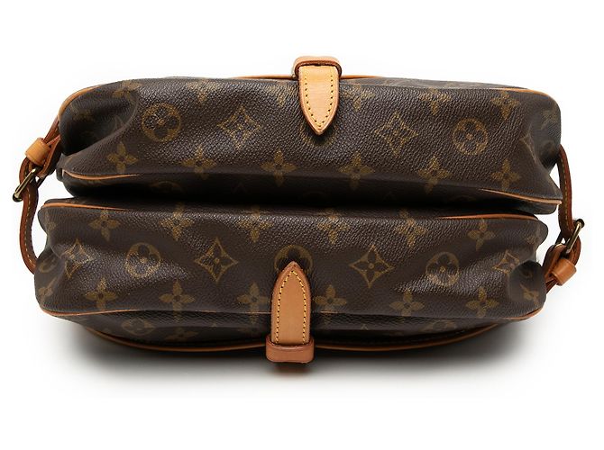 Louis Vuitton Saumur 25 Monogramma Marrone - vista 3