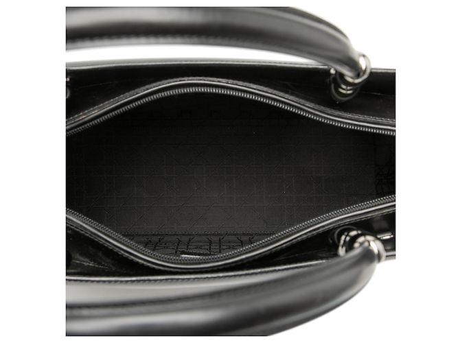Borsa Malice in pelle nera Dior con perle Nero - vista 4