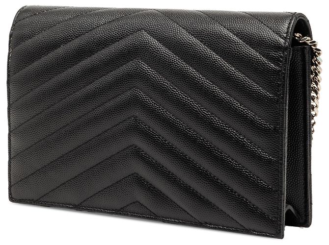 Cartera de cadena Cassandre en grano de polvo negro Saint Laurent - vista 2