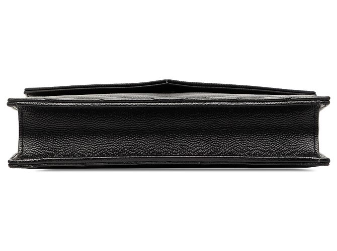 Cartera de cadena Cassandre en grano de polvo negro Saint Laurent - vista 3