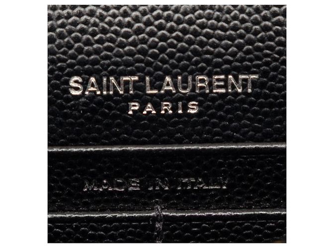 Cartera de cadena Cassandre en grano de polvo negro Saint Laurent - vista 5