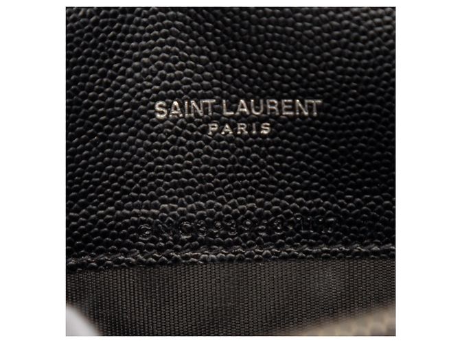 Cartera de cadena Cassandre en grano de polvo negro Saint Laurent - vista 6