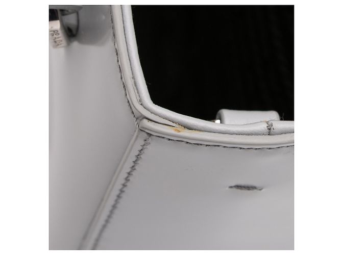 Prada Tote Piccolo in Pelle Spazzolata Grigia Marrone - vista 10