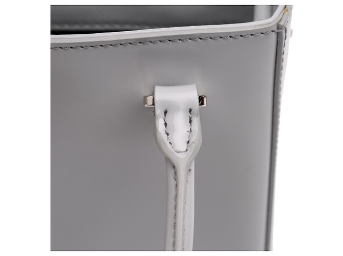 Prada Tote Piccolo in Pelle Spazzolata Grigia Marrone - vista 7