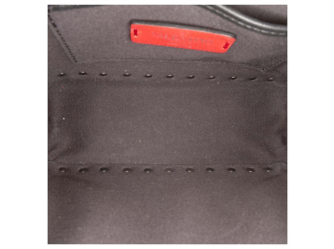 Borsa a tracolla Valentino in pelle nera con stampa a zigzag Rockstud Nero - vista 4