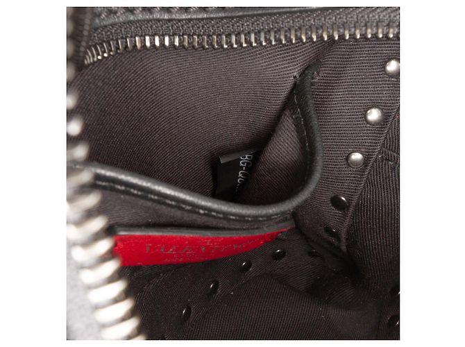 Borsa a tracolla Valentino in pelle nera con stampa a zigzag Rockstud Nero - vista 6