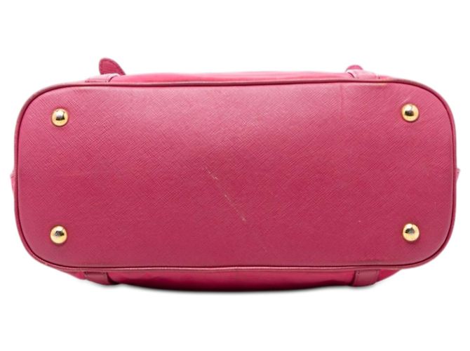 Prada Pink Saffiano besetzte Tessuto Dome Handtasche - Ansicht 3