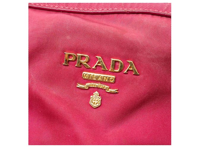 Prada Pink Saffiano besetzte Tessuto Dome Handtasche - Ansicht 5