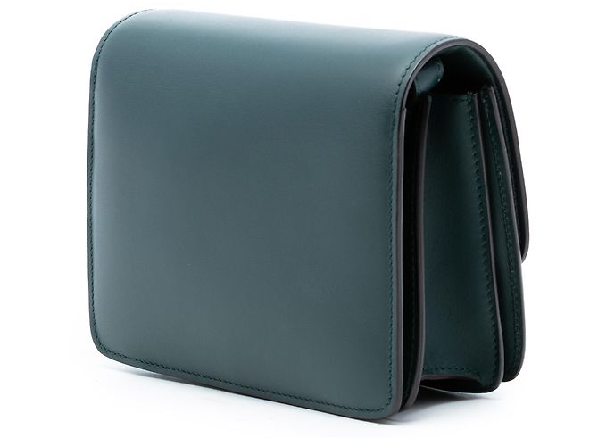 Classic Box Céline Celine Verde Piccola Scatola Classica in Pelle di Vitello Verde scuro - vista 2