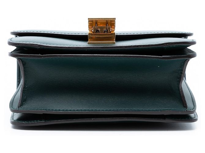 Classic Box Céline Celine Verde Piccola Scatola Classica in Pelle di Vitello Verde scuro - vista 3