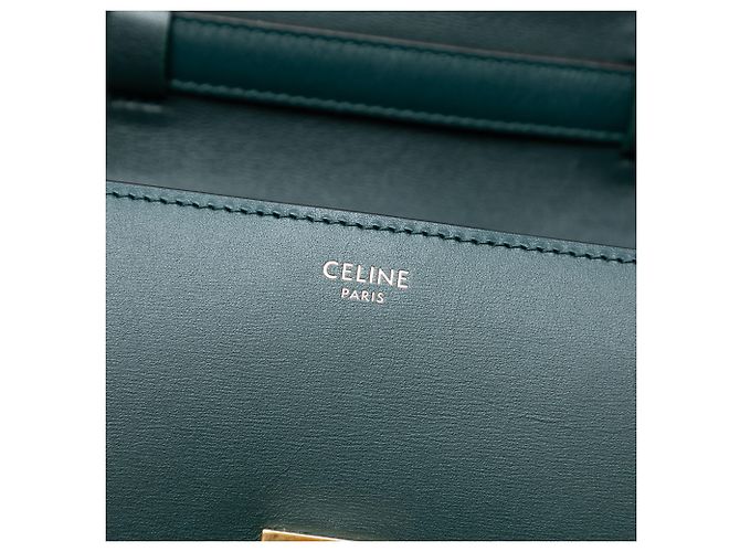 Classic Box Céline Celine Verde Piccola Scatola Classica in Pelle di Vitello Verde scuro - vista 6