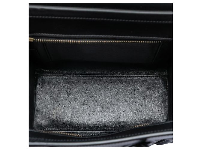 Luggage Céline Celine Brown Nano Tricolor Borsa da Viaggio in Pelle Marrone Taupe - vista 4