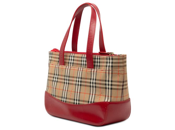 Beige Haymarket Check Canvas Tote von Burberry - Ansicht 2
