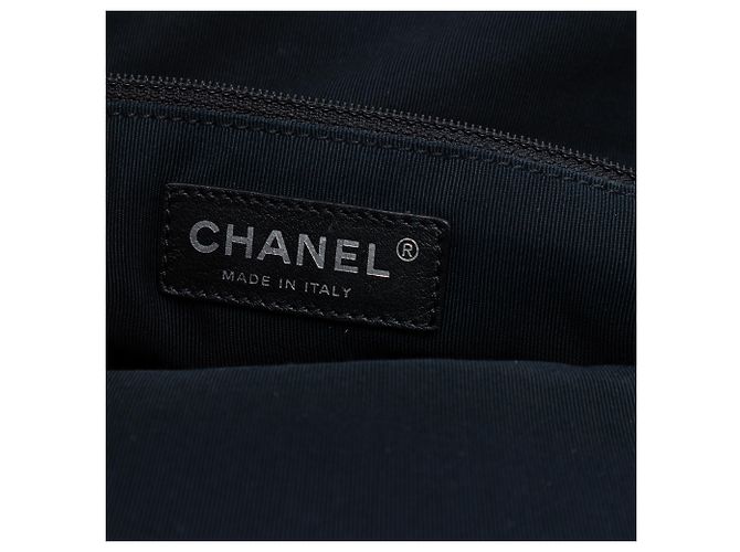 Bolsa de mão estruturada em couro de bezerro iridescente cinza Chanel Marrom - vista 5