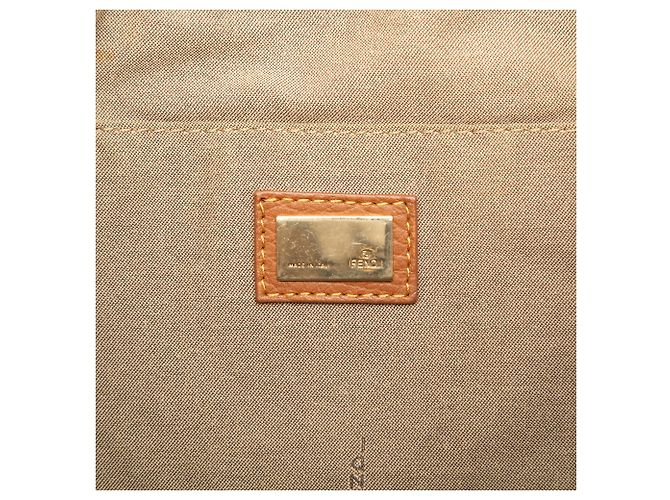 Fendi Braune Zucchino Canvas Tote Hellbraun - Ansicht 5