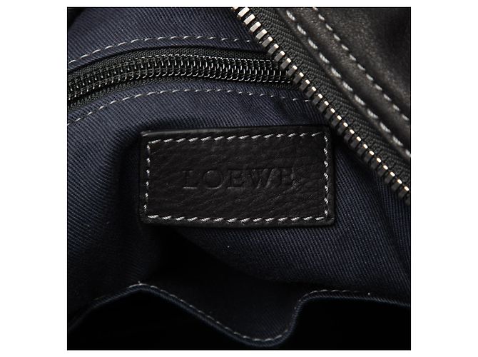 Borsa Anagram in nubuck nero LOEWE - vista 5
