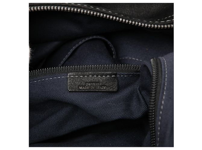 Borsa Anagram in nubuck nero LOEWE - vista 6