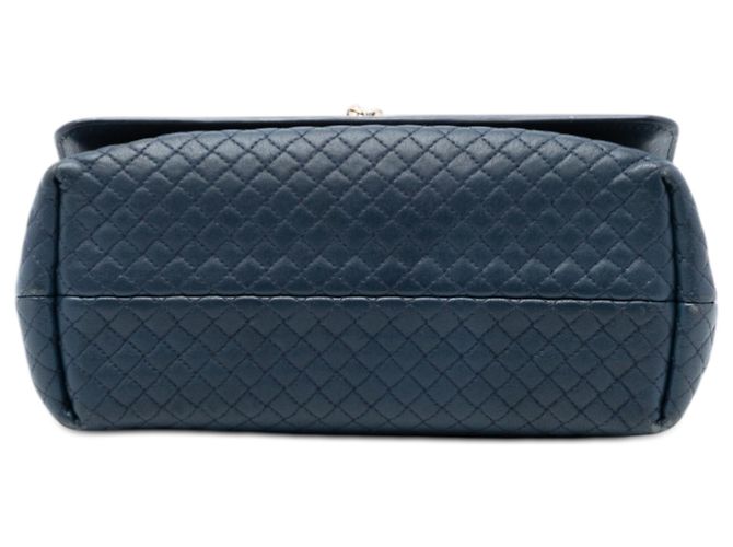 Borsa a Spalla Olimpia Knot in Pelle Trapuntata Blu Bottega Veneta - vista 3