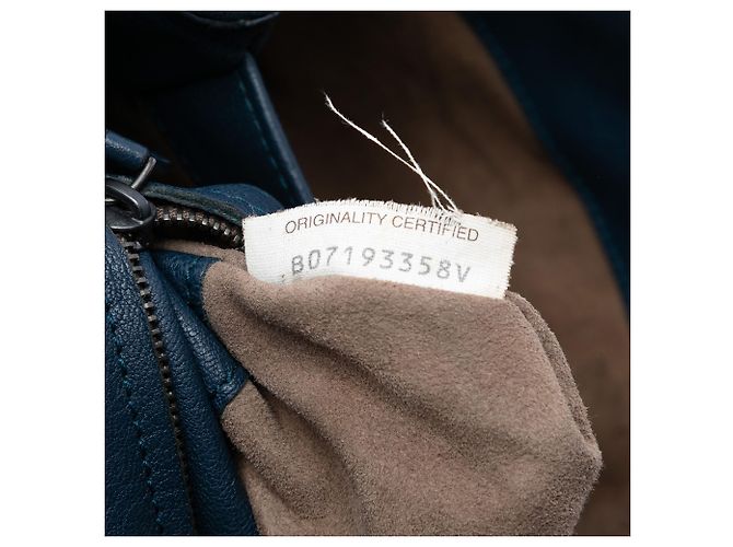 Borsa a Spalla Olimpia Knot in Pelle Trapuntata Blu Bottega Veneta - vista 5