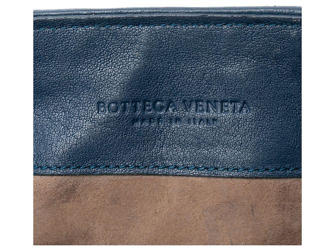 Borsa a Spalla Olimpia Knot in Pelle Trapuntata Blu Bottega Veneta - vista 6