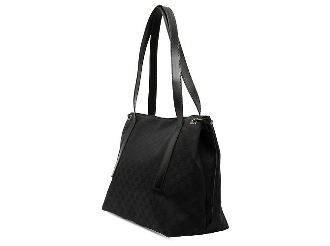 Borsa Tote in Canvas GG Nera Gucci Nero - vista 2