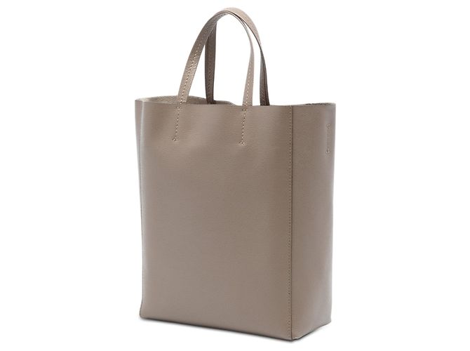 Céline Borsa cabas verticale piccola in vitello granato marrone Celine Taupe - vista 2