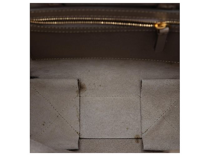 Céline Borsa cabas verticale piccola in vitello granato marrone Celine Taupe - vista 4