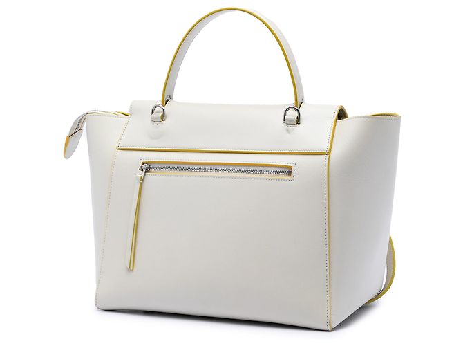 Belt Bag Céline Borsa a cintura mini in pelle di vitello liscia bianca Celine Bianco - vista 2