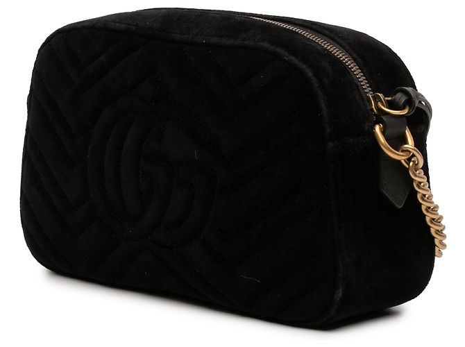Gucci Nero Piccolo GG Marmont Matelassé Velluto Crossbody - vista 2
