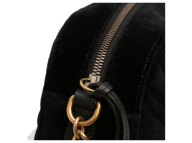 Gucci Nero Piccolo GG Marmont Matelassé Velluto Crossbody - vista 7