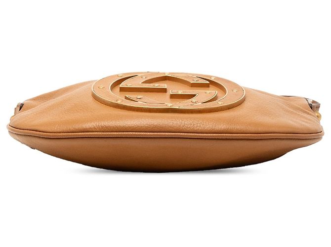 Bolsa hobo Blondie pequena em couro marrom Gucci - vista 3