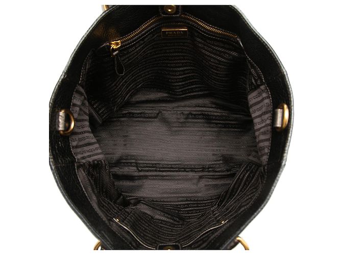 Borsa shopping Prada in vitello daino antik marrone Bronzo - vista 4