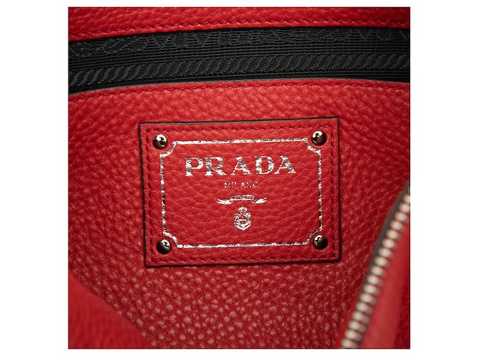 Clutch Prada Vermelho Vitello Daino - vista 5