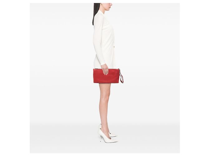 Clutch Prada Vermelho Vitello Daino - vista 7