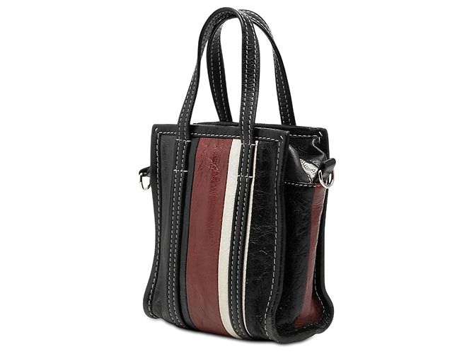Borsa Bazar Shopper in agnello nero XXS di Balenciaga - vista 2