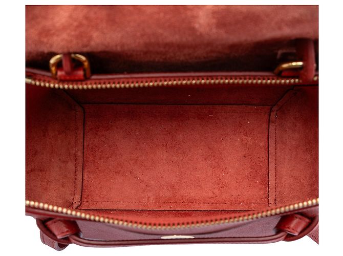 Belt Bag Céline Celine Rote Nano Rindsleder Gürteltasche - Ansicht 4