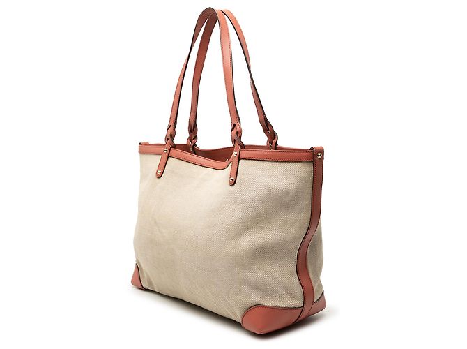 Gucci Beiger Mittelgroßer Canvas Tote - Ansicht 2