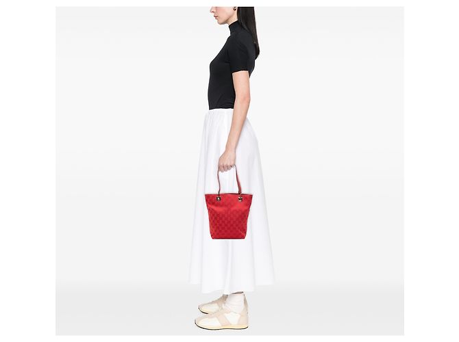 Gucci Rote GG Canvas Tote - Ansicht 7