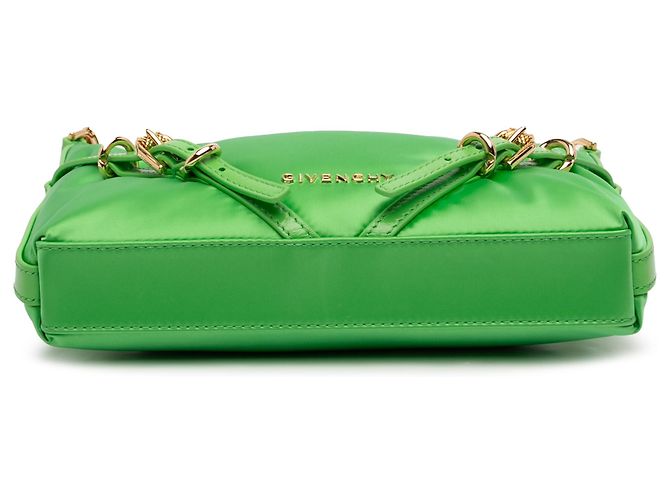 Borsa a spalla Voyou Party piccola in nylon verde di Givenchy - vista 3
