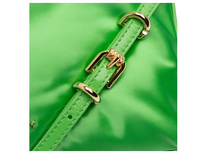 Borsa a spalla Voyou Party piccola in nylon verde di Givenchy - vista 8